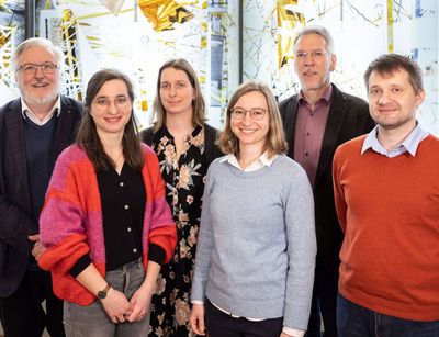Das Team des Instituts für Neutestamentliche Wissenschaft, drei Männer, drei Frauen, Foto: Andreas Schüle.