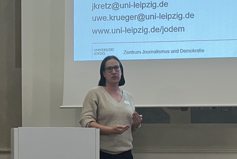 Judith Kretzschmar während des Vortrags in Mannheim 2023