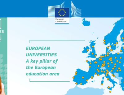 The graphic shows the locations of universities that are members of European University Alliances.