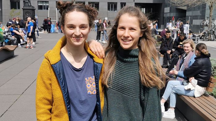 Diese zwei Studentinnen engagieren sich für den Klimaschutz: Amanda Kipke und Joanna Matthies.