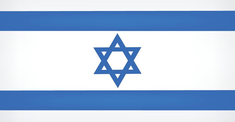 Zu sehen ist die Flagge Israels.