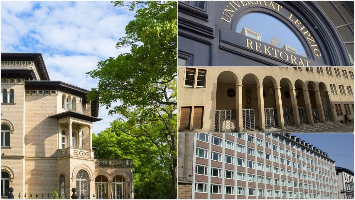 enlarge the image: Collage with building views of the addresses of Department 1