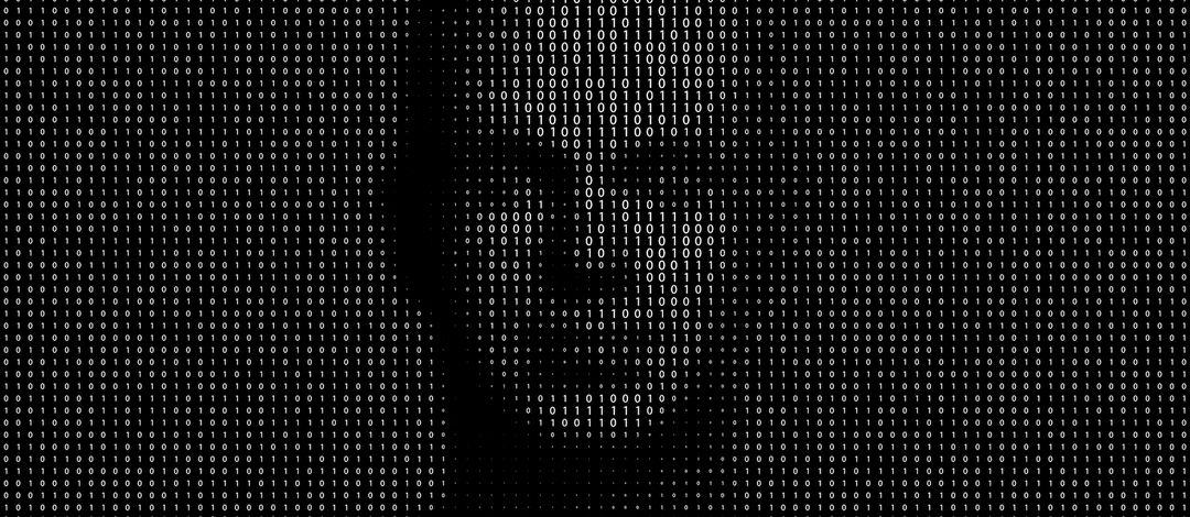 Schwarzer Hintergrund, Binärcode in weißer Schrift über die ganze Fläche
