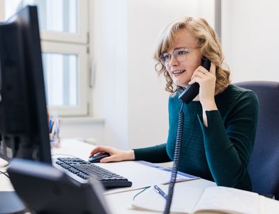 Studienberaterin bei Telefonberatung, Foto: Christian Hüller