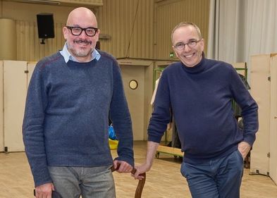 Sergio Morabito (links) und Jossi Wieler unterstützen im Sommersemester die Leipziger Theaterwissenschaft als Bertolt Brecht-Gastprofessoren. Sergio Morabito (links) und Jossi Wieler unterstützen im Sommersemester die Leipziger Theaterwissenschaft als Bertolt Brecht-Gastprofessoren.