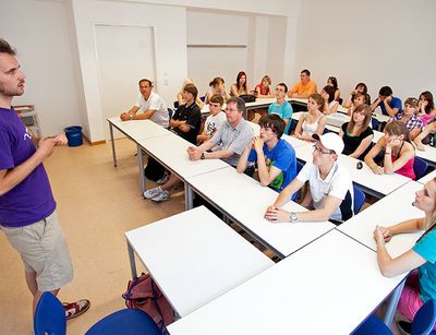 Information event for a group of school pupils