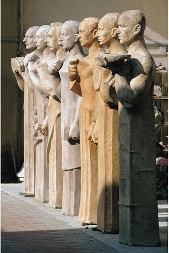 Auch die Figuren am Messepalast stammen von Markus Gläser.