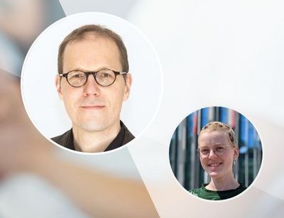 Prof. Dr. Stefan Keym und Vinz Rauchhaus, Fotos: Swen Reichhold, Neele Löwenberg / Grafik: Thomas Häse - Universität Leipzig