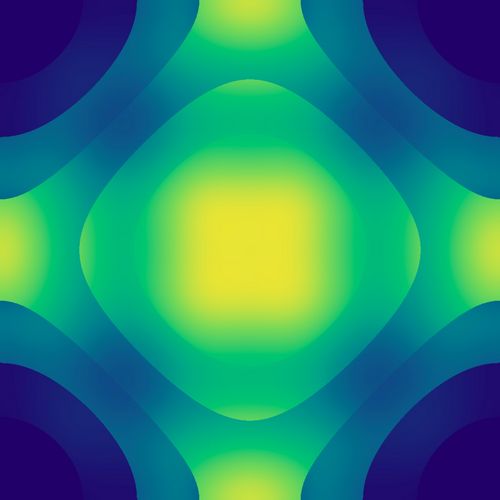 Eine künstlerische, abstrakte Darstellung der Floquet-Fermi-Flüssigkeit