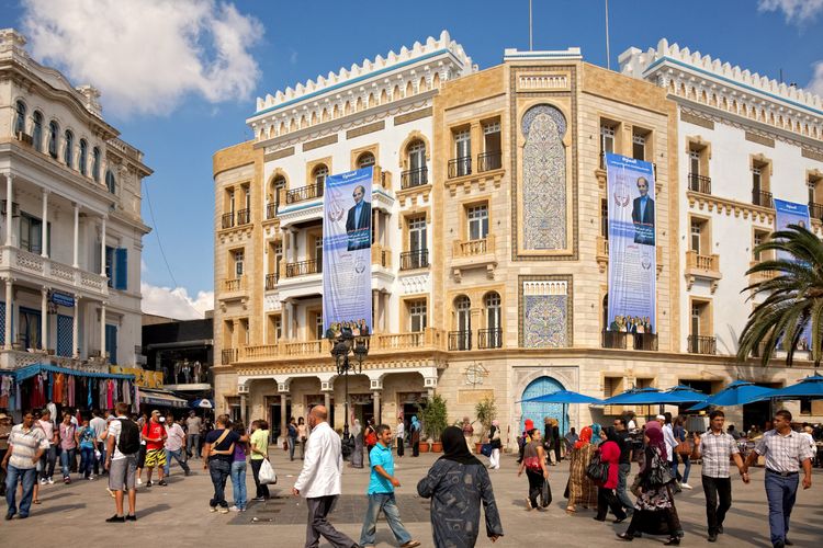 Election poster in Tunisia 2011: The elections for the constituent assembly after the Jasmine Revolution are coming up. Tunisia's youth had high hopes for the democratisation of their country. Photo: Colourbox