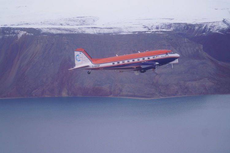 Wolkenforschung in der Arktis: das Forschungsflugzeug Polar 6.