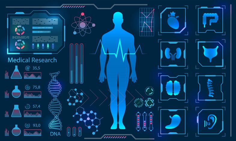 Der digitale Zwilling übernimmt die virtuelle Abbildung der Patientin oder des Patienten, die alle benötigten Daten (z.B. zu Medikation, Krankheiten, Behandlungsprozessen, aber auch genetische Daten) beinhaltet. Foto: Colourbox