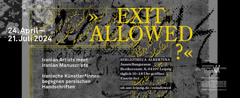 Ausstellungflyer „Exit allowed?“