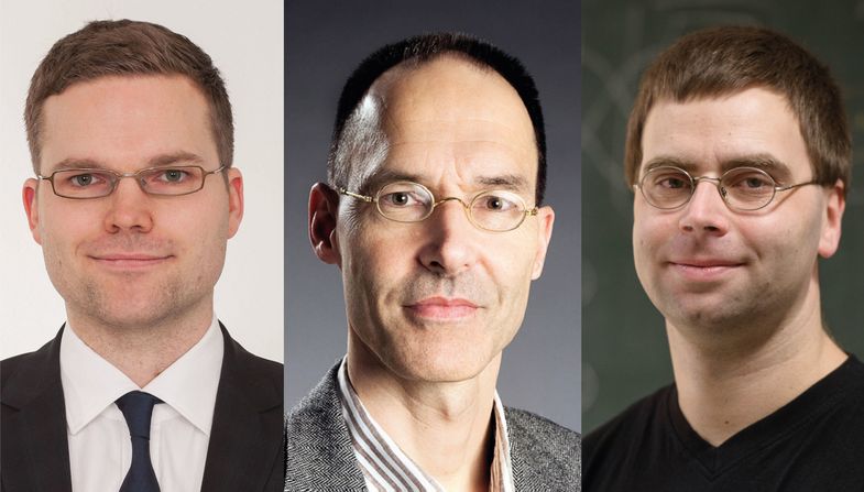 V.l.n.r.: Prof. Dr. Martin Potthast (Universität Leipzig), Prof. Dr. Benno Stein (Bauhaus-Universität Weimar) und Prof. Dr. Matthias Hagen (Martin-Luther-Universität Halle-Wittenberg)