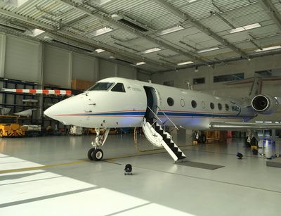 Forschungsflugzeug HALO "High Altitude and Long Range Research Aircraft" des SPP 1294. Foto: Carsten Heckmann