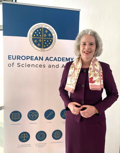 Rector Professor Eva Inés Obergfell at the European Academy of Sciences and Arts (EASA) in Salzburg. Photo: private