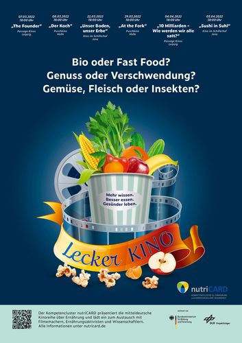 Filmplakat der Veranstaltungsreihe des Kompetentclusters nutriCARD.