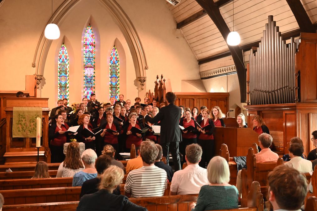 zur Vergrößerungsansicht des Bildes: Der Unichor bei einem Konzert in einer Kirche in Irland