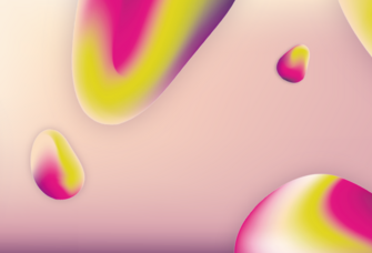 Kampagnengrafik der Langen Nacht der Wissenschaften, Auf rosa Hintergrund schweben rosa gelbe Blasen.