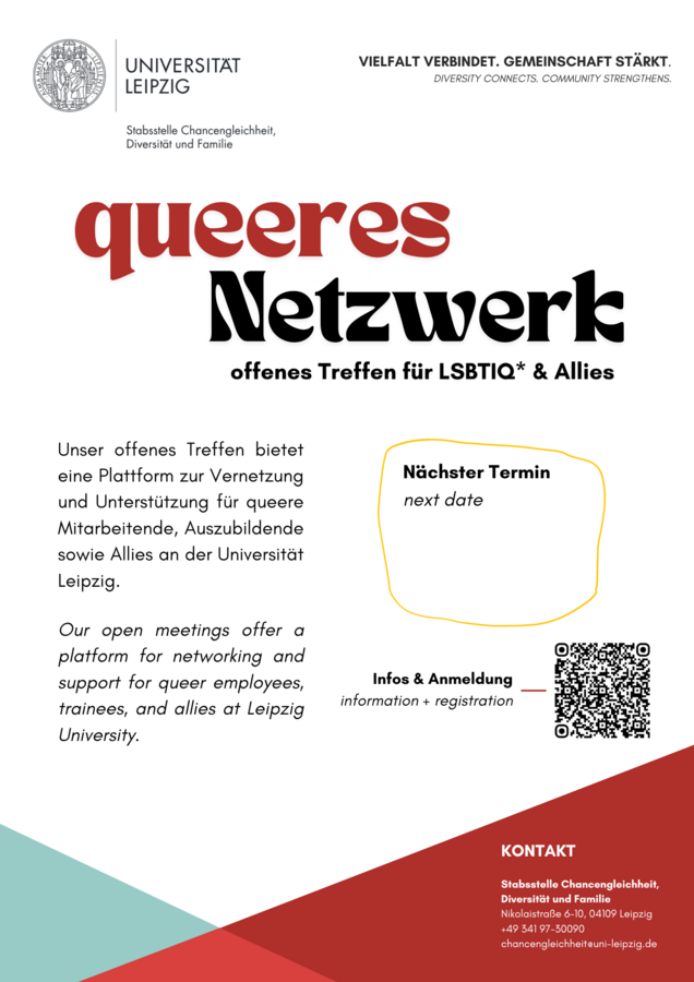 enlarge the image: This image features a poster that can be used to promote the queer network.