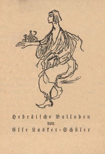 Titelbild »Hebräische Balladen«, Gedichtband von Else Lasker-Schüler, 1913.