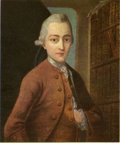 Jugendbild von Goethe, Gemälde von Adam Johann Kern (1750-1800)
