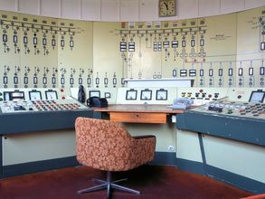 A telephone switchboard