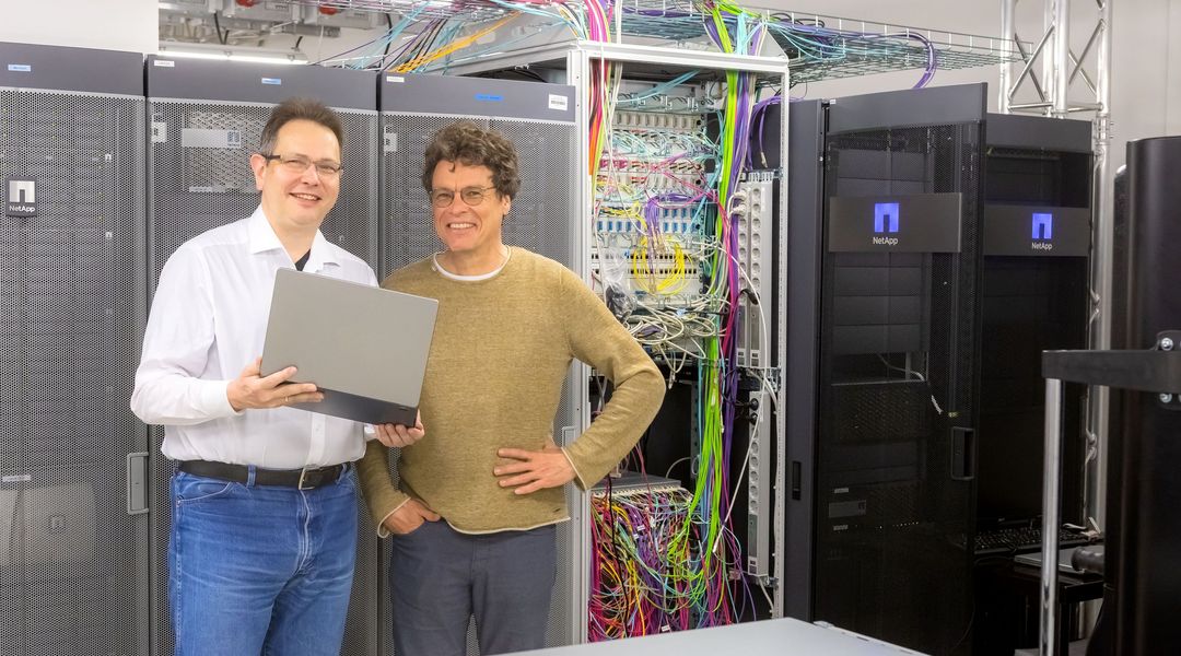 Colour photo: Professors Jens Meiler and Peter Hildebrand