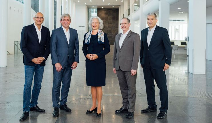 Gruppenfoto des Rektorats der Universität Leipzig