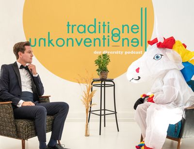 The moderator is discussing with a unicorn.