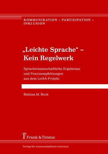 Cover der Broschüre "Leichte Sprache" - Kein Regelwerk