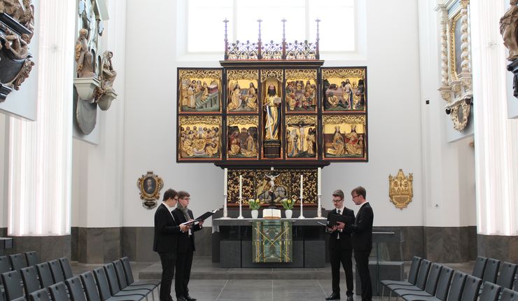 Die Schola des Universitätsgottesdienstes, Foto: Felix Schricker.