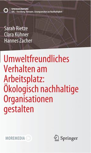Cover des Buches „Umweltfreundliches Verhalten am Arbeitsplatz: Ökologisch nachhaltige Organisationen gestalten“