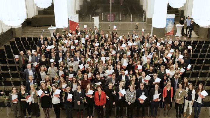 Übergabe der Deutschlandstipendien für das Studienjahr 2019/20 im Paulinum - Aula/Universitätskirche St. Pauli, Foto: Alexander Schmidt