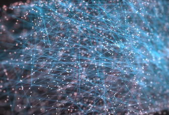 Visualisierung eines Netzwerks aus Lichtpunkten