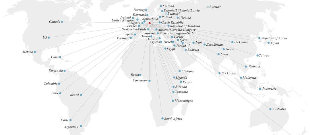 partnerships with higher education institutions all over the world