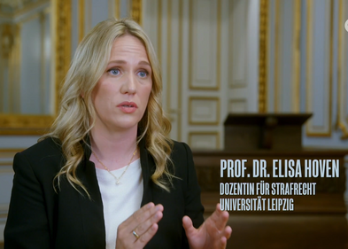 Prof. Dr. Elisa Hoven in der ARD-Dokumentation.