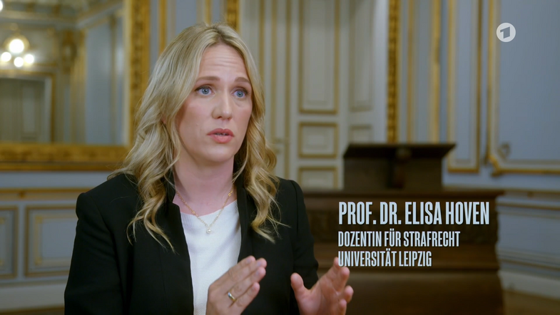 Prof. Dr. Elisa Hoven in der ARD-Dokumentation.