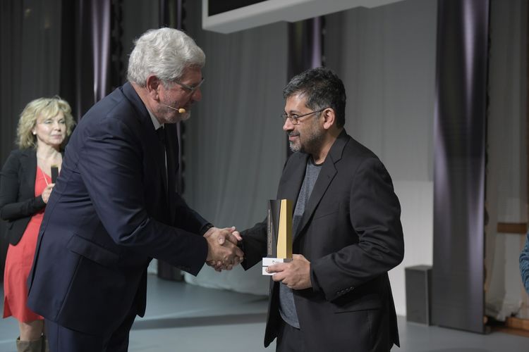 Prof. Dr. Sayan Mukherjee bei der Verleihung der Alexander von Humboldt-Professur