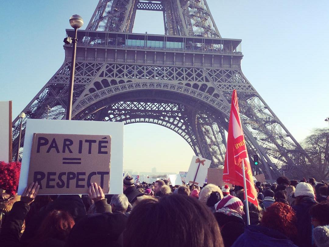zur Vergrößerungsansicht des Bildes: Women's March Paris 2017