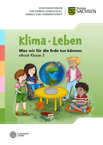 Titelseite des eBooks "Klima.Leben", hier die Ausgabe für die Klasse 3.