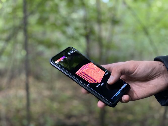 The LexCube is an interactive digital cube that can visualise climate data for any location and can even be accessed on a mobile phone. Photo: Anja Barz