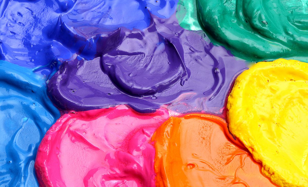 zur Vergrößerungsansicht des Bildes: Zu sehen sind verschiedene dickflüssige Farben, Foto: colourbox.de/#952