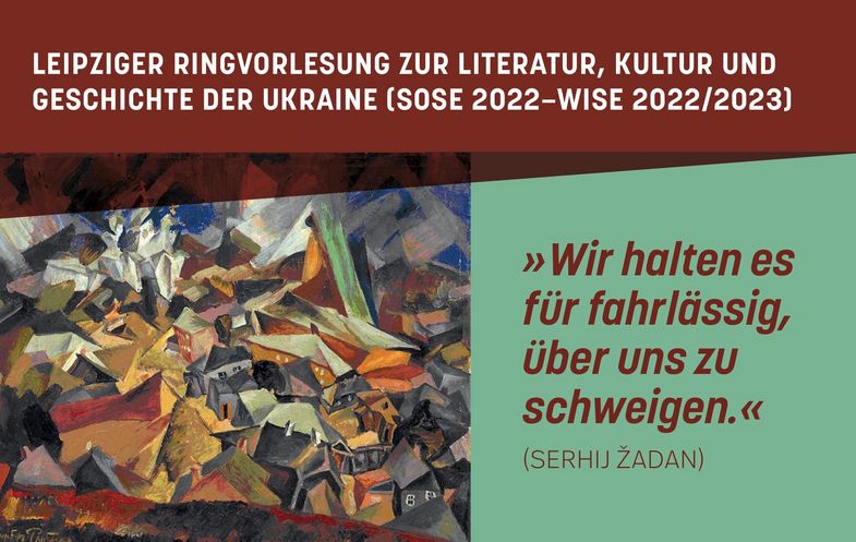 Zu sehen ist das Ankündigungsplakat zur Ringvorlesung Ukraine