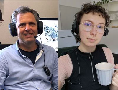 Podcast Folge 20 Prof. Dr. Sebastian Steinfartz und Annika Seiferlein mit Tasse in der Hand, Foto: privat