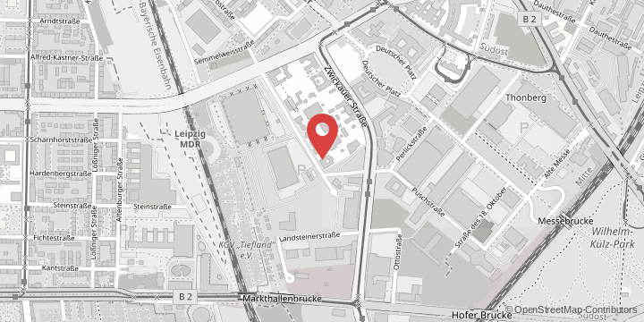 the map shows the following location: Department for small animal, An den Tierkliniken 23, 04103 Leipzig