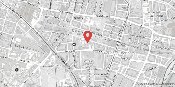the map shows the following location: Institute of Pharmacy, Eilenburger Str. 15a, 04317 Leipzig