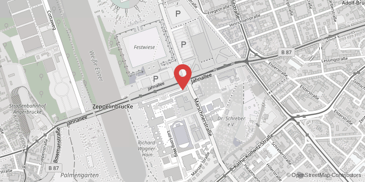 the map shows the following location: Institute of Pre-Primary and Primary Education, Marschnerstraße 31, 04109 Leipzig