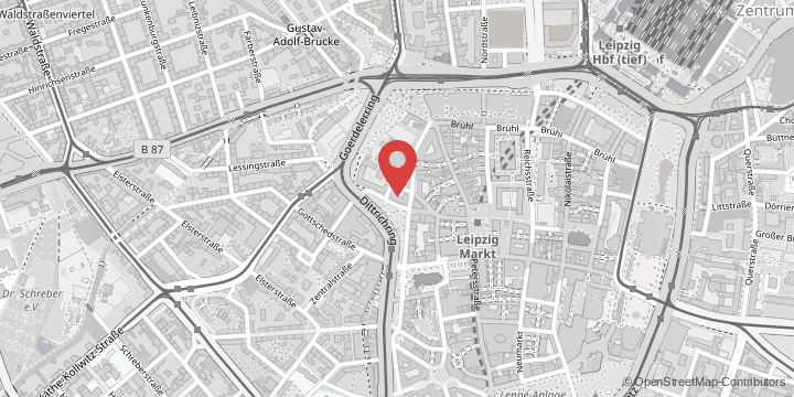 the map shows the following location: Institute of Art History, Dittrichring 18-20, 04109 Leipzig